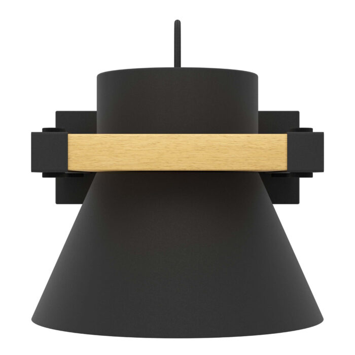 Eglo zidna lampa crna drvo Maccles 43958 E27 - Slika 4