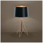 Stona lampa Eglo Camporale 39178 – Crna metalna lampa sa bakarnim detaljima - Slika 4