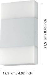 LED spoljna zidna lampa Eglo Linosa 75457 – bela sa IP54 zaštitom - Slika 2