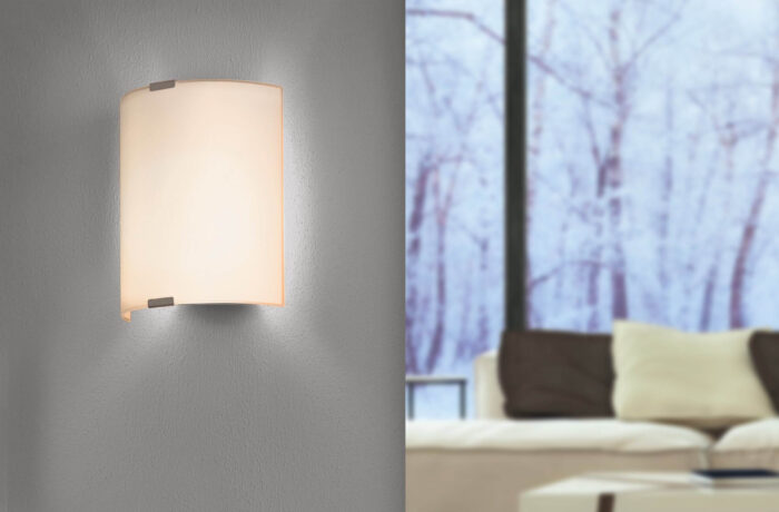 Eglo zidna lampa srebrna staklena Grafik 84028 E27 - Slika 4