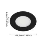 Eglo crno ugradno LED svetlo Fueva 5 99156 prečnik 86mm - Slika 3