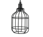 Crna metalna visilica 18301 E14 podesiva visina 139cm - Slika 2
