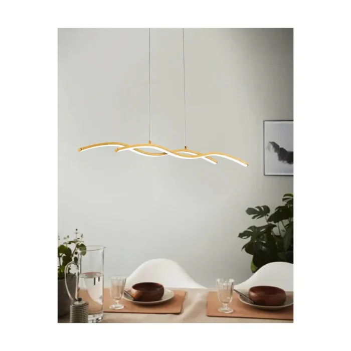 Eglo zlatna LED visilica Miraflores 97745 1200lm toplo bela - Slika 4