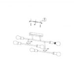 Eglo plafonjera crna čelična Belsiana 98034 E27 89cm - Slika 3