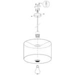 Eglo visilica tekstilna bela bakar Pasteri 95044 E27 38cm - Slika 4