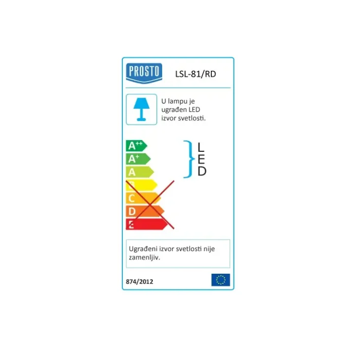 Crvena stona LED lampa LSL-81/RD 3.2W moderna kancelarijska - Slika 4