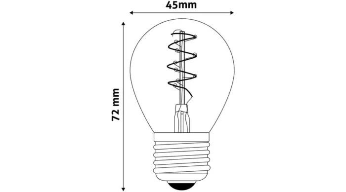 ABLSFMG27EW-3W Avide LED sijalica Filament Mini lopta 3W E27 - Slika 3