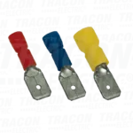 Izol. prikljucni naticni utikac mesing plava6.3×0.8mm. 2.5mm KCS6