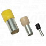 Izol. zavrsna caura 4mm2 L=25.5mm Siva (hilzna) E121