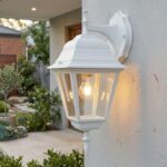 M2001-D Mitea Lighting bela zidna baštenska lampa fenjer E27 IP44 - Slika 2