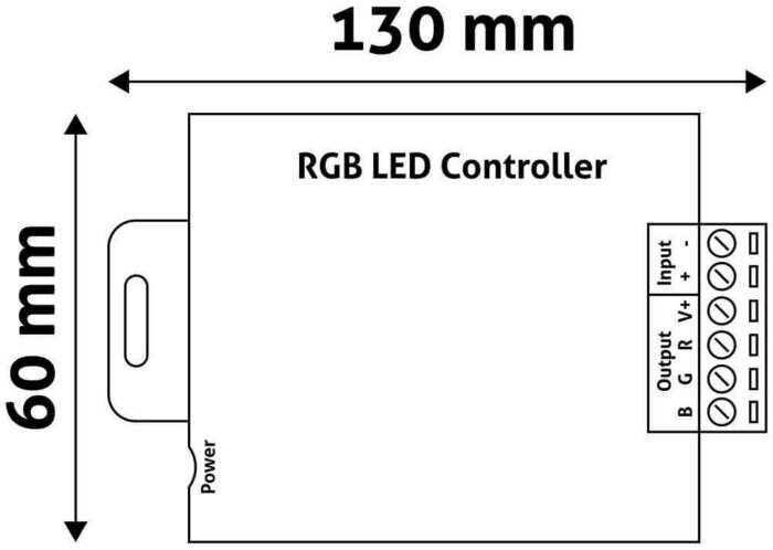 A12523 Avide kontroler za LED traku RGB 12-24V 216W silver - Slika 2