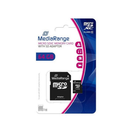 MEDIARANGE 64GB MICRO SDHC+ADPTER/C10