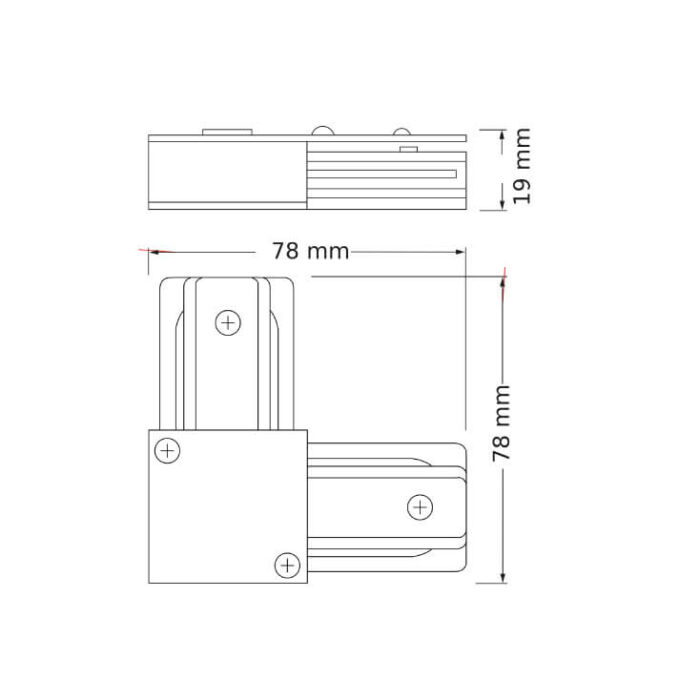 OSRAM crna L spojnica za monofaznu šinu 4099854599194E - Slika 2
