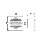 TEB 500.000.150 Ugradni ventilator za kupatilo fi150 bela 20W - Slika 2