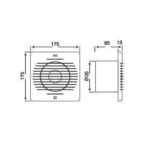 TEB 500.000.120 Ugradni ventilator za kupatilo fi120 bela 15W - Slika 2