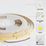 LTRCOB/320W-12E PROSTO COB LED traka 6500K 12V 8W 320 LED/m - Slika 3