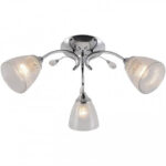 M10731-3 Mitea Lighting hrom luster 3xE27 metal staklo