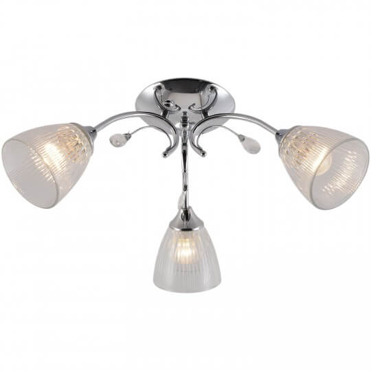 M10731-3 Mitea Lighting hrom luster 3xE27 metal staklo