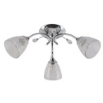 M10731-3 Mitea Lighting hrom luster 3xE27 sa staklenim abažurima - Slika 2