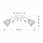 M10731-3 Mitea Lighting hrom luster 3xE27 sa staklenim abažurima - Slika 6