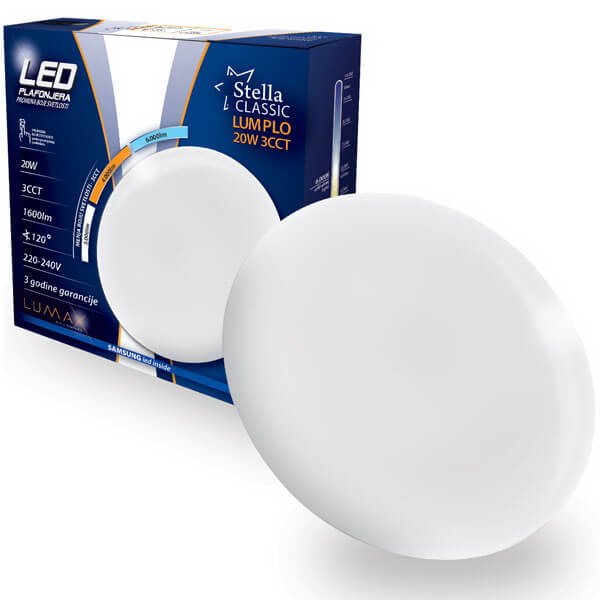 981 STELLA CLASSIC Lumax LED plafonjera 20W 3CCT 1600lm