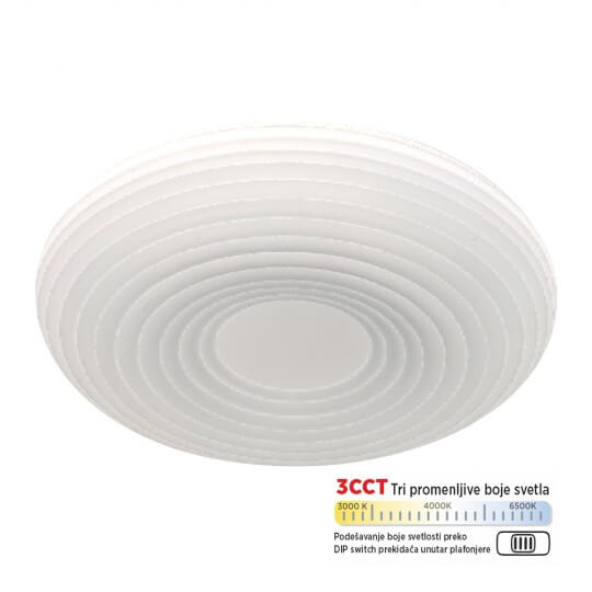 M205542 Mitea Lighting bela LED plafonjera 15W CCT