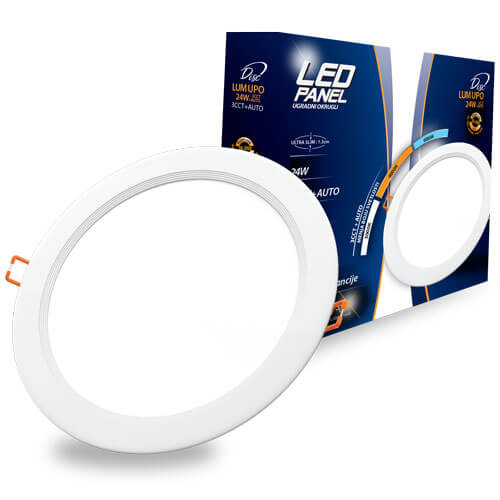 DISC LUMUPO-24W 3CCT+AUTO ugradni okrugli LED panel