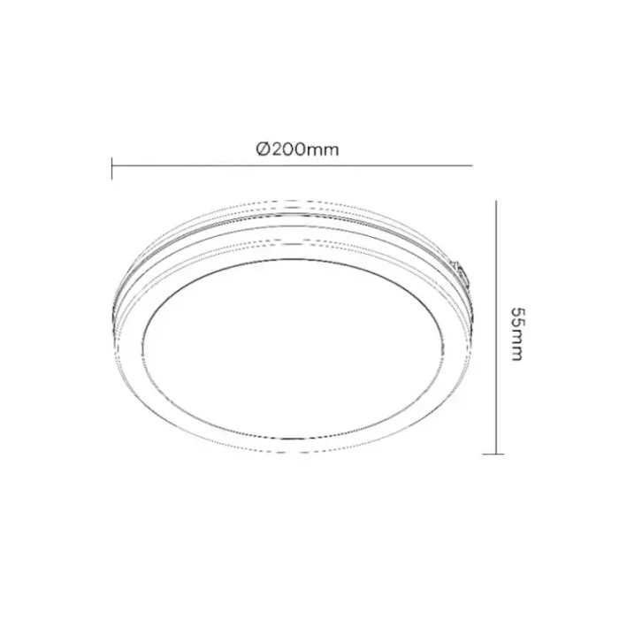 X09-200-15W BB Link LED plafonjera drveni dezen CCT IP65