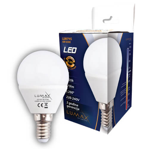 LUMP45-6W LED sijalica 6W E14 6500K