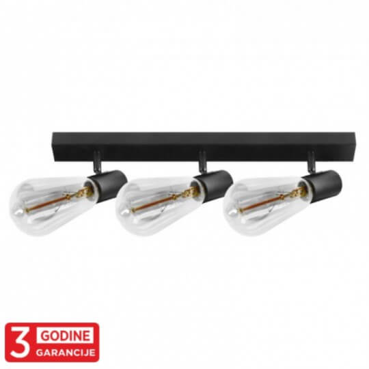 AD-OP-6431BE27 Adviti RIO SP3 crna spot lampa 3xE27